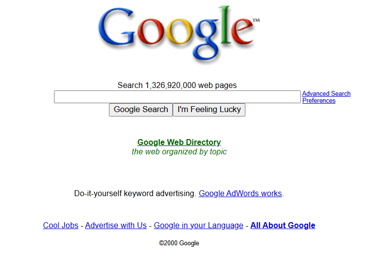 Google in 2000.